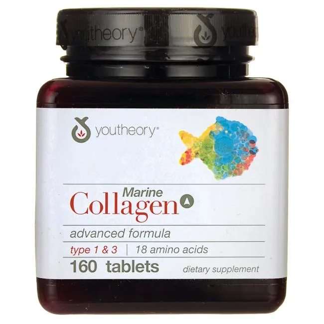 Youtheory Marine Collagen - Type 1 and 3 - NUTRIENT ENHANCED Advanced ...