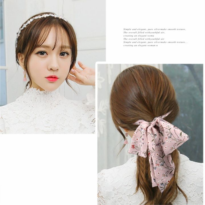 cw-korea-calico-headband-for-hair-hoop-head-bands-accessories-bow-knotted-hairband-ribbon-scrunchy-headdress