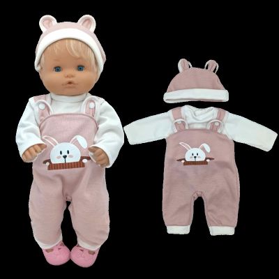 【YF】✜✴  Reborn Baby Dolls Pink Rompers Hat for 38 Cm Ropa Y Su Hermanita Oufits