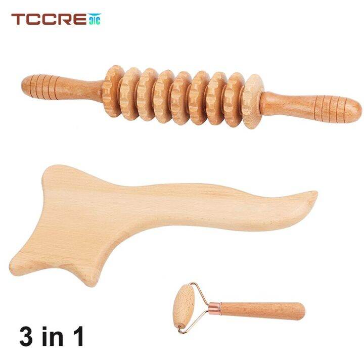 Wood Therapy Massage Tools Maderoterapia Kit 3 In 1 Wood Tools For Body Shaping Full Body And 9109