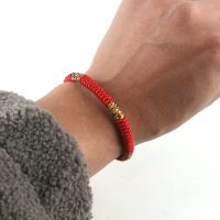 Tibetan Buddhist Handmade Braided Adjustable Colorful String King Kong Knot Amulet Charm Bracelets for Women Men Lovers Lucky Charms and Charm Bracele