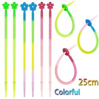 Colorful 25CM Cable Winder Silicone Reusable Ties Cord Keeper Earbuds Straps For Airpods iphone Charging Cable Headphone Wire Cable Management
