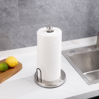 Paper Towel Holder Countertop with Damping Suitable for Kitchen Bathroom Vertical Paper Towel Holder with Base