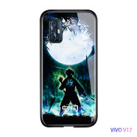 UCUC เคสโทรศัพท์เคสสำหรับ VIVO V17เคสโทรศัพท์อะนิเมะKimetsuไม่มีYaiba Tanjirou Nezukoกระจกเทมเปอร์เคสกันกระแทกฝาครอบ