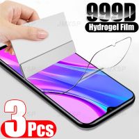 【Unbreakable】3Pcs Hydrogel ฟิล์มสำหรับ Xiaomi Redmi หมายเหตุ9 8 Pro 8T 9T 9S ป้องกันหน้าจอสำหรับ Redmi 9 8 8A 9A 9i 9T 9AT 9C NFC 10X Pro ฟิล์ม