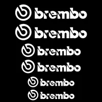 6ชิ้นรถเบรกคาลิปเปอร์สติ๊กเกอร์สำหรับ Brembo สะท้อนแสงตัวอักษรยานพาหนะรูปลอก