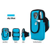 ♣❁ Running Men Women Arm Bags for Phone Money Keys Outdoor Sports Arm Package Bag with Headset Hole Simple Style Running Arm Band