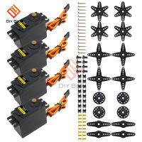 Diy Mg996r 996r 4ชิ้น Mg996มก. เกียร์โลหะความเร็วสูง Rc Servo ดิจิตอลมอเตอร์แรงบิดสูงแรงบิดเฮลิคอปเตอร์รถยนต์เรือรถ Rc 1/8