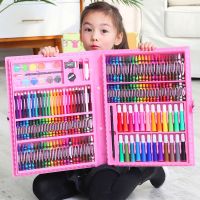 New Kid Draw Set Colored Pencil Crayon Watercolors Pens Drawing Board Set Toy Painting Art Marker School Supplies Children Gifts