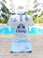 ชุดบอลชาย Buriram United บุรีรัมย์ ยูไนเต็ด 2019 ชุดเหย้า สีขาวฟ้าคอจีน ❥เสื้อ+กางเกง ? มีส่งปลายทางจ้า