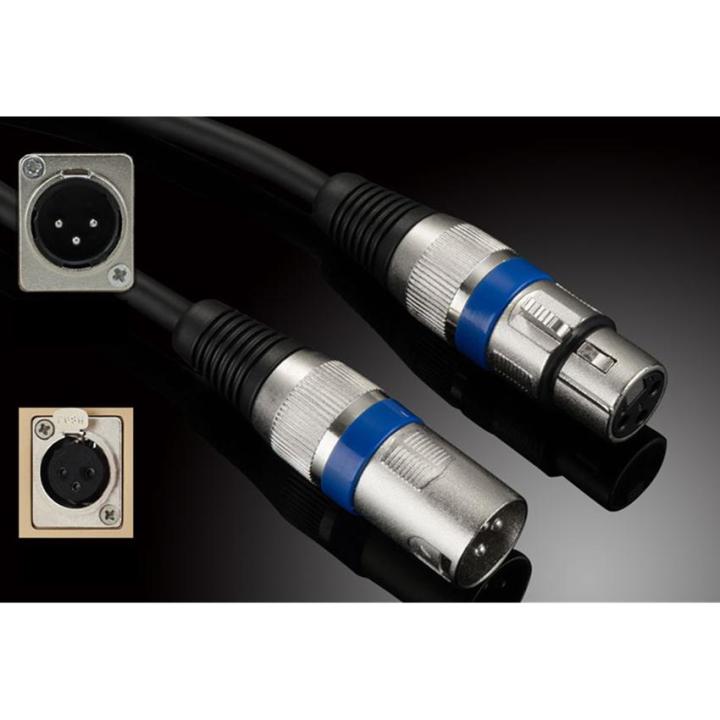สาย-xlr-สายสัญญาณเสียง-xlr-male-to-xlr-female-black-mic-cable-ยาว-1-เมตร