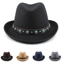 ผู้ชายผู้หญิงผ้าขนสัตว์ผสมคลาสสิก homburg หมวกปาร์ตี้ Fedora หมวกกลางแจ้งสักหลาด sunhat แจ๊สฤดูหนาวที่อบอุ่นปรับขนาด M-L