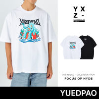 Yuedpao x Sabart ยอดขาย No.1 รับประกันไม่ย้วย 2 ปี เสื้อยืดเปล่า เสื้อยืด Oversize  Collab Focus of Hyde