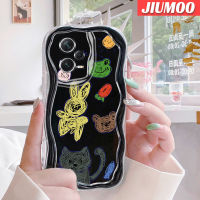 เคส JIUMOO สำหรับ Xiaomi Redmi Note 12 Pro Plus Note 12 Pro Speed 5G Poco X5 Pro 5G เคสรูปหมีแมวการ์ตูนลายกบดีไซน์ใหม่เนื้อครีมขอบคลื่นนุ่มเคสมือถือกันกระแทกแบบใสนิ่มฝาครอบป้องกันอย่างเรียบง่าย