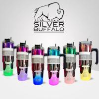 Silver Buffalo rainbow tumbler mug แก้วน้ำสแตนเลสเก็บอุหภูมิสีรุ้งมือจับ แก้วน้ำมีที่จับ แก้วกาแฟ แก้วสีรุ้ง แก้วไทเท (สินค้าคละสี)