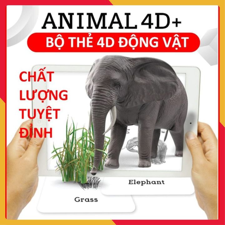 Thẻ hình ảnh động vật 4D: Nếu con bạn đang yêu thích các loài động vật, hãy tặng cho bé một bộ thẻ hình ảnh động vật 4D để cùng bé khám phá thế giới động vật ngay tại nhà. Các hình ảnh chân thực và sống động sẽ giúp bé yêu của bạn hứng thú và học tập tốt hơn.