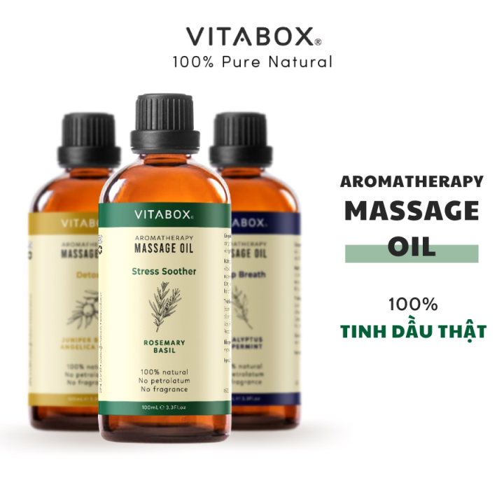 Dầu Massage Body Vitabox Aromatherapy Massage Oil Mát Xa Thư Giãn Thải