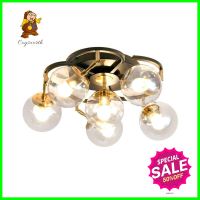 ไฟถาด CST 6312-5+1 แก้ว/โลหะ/สีใส/สีดำ/สีทอง 5+1หัวCEILING LIGHT CST 6312-5+1 CLEAR/BLACK/GOLD/5+1LIGHT **ลดราคาจัดหนัก **