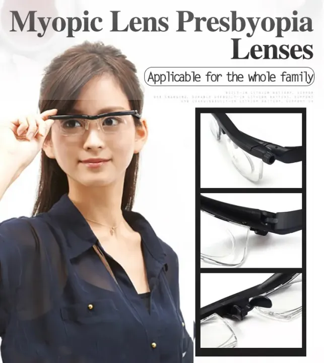 vivicoco Adlens Focus Adjustable Reading Glasses Myopia Eyeglasses 4D