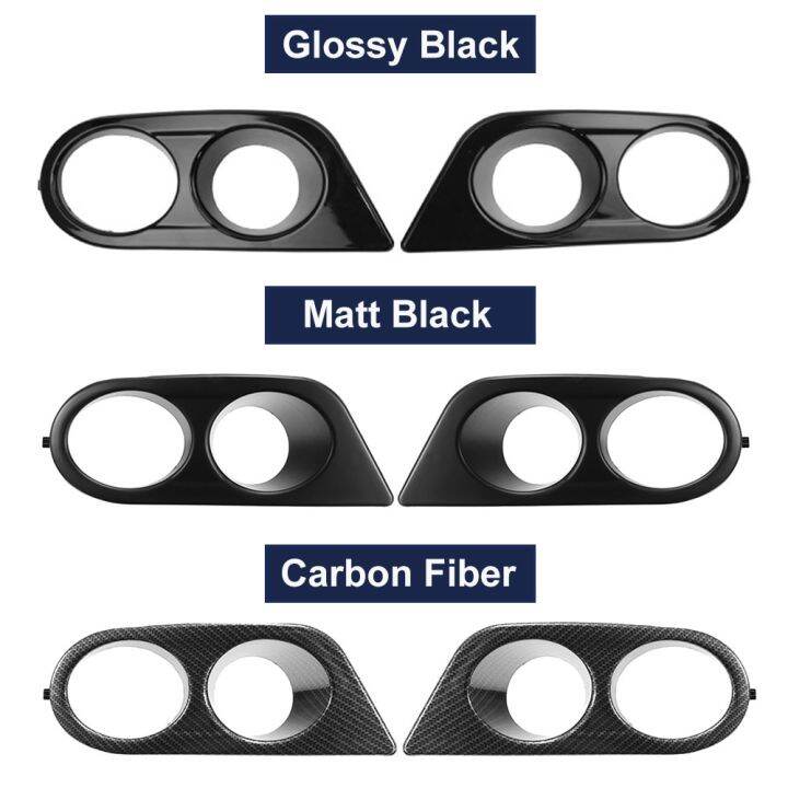 ฝาครอบไฟตัดหมอกไฟตัดหมอกสำหรับรถยนต์1คู่2001-2006ไฟหน้ากรอบสีดำมันวาวคาร์บอนไฟเบอร์สำหรับ-bmw-m3-e46-2ประตู