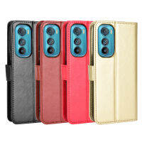 กระเป๋าสตางค์สำหรับ Motorola Edge 30เคสตั้งได้ป้องกัน360องศา,ปกหนังอัจฉริยะพับได้กันกระแทกกันการสูญหาย Capa สำหรับ Motorola Edge 30