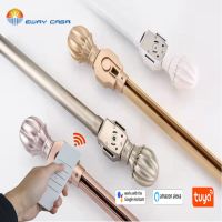 EWAY CASA Alexa Google Tuya Electric Smart Curtain Rods Curtain Rail Automatic for Grommet Top Wifi Smart CurtainCM TUYA RP1.2N