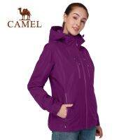 ﹉ CAMEL เสื้อแจ็คเก็ตกันฝนมีฮู้ดกันน้ำสำหรับผู้หญิง