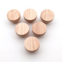 Oak Round Handle Dia 30/40/50mm Natural Wooden Cabinet Drawer Wardrobe Knobs For Cabinet Drawer Handle Furniture Hardware