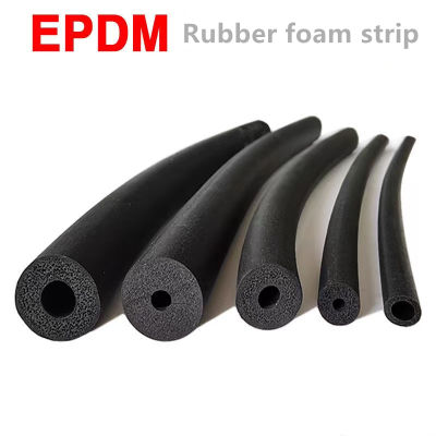 【2023】Length 1M to 3M Neoprene Customized Plastic NBR Foam Black Soft Round Heat Insulation Tube Sleeving EPDM Foam Epdm Hose