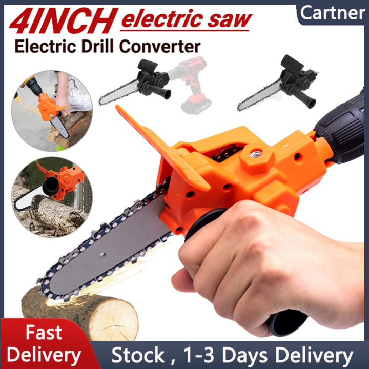 4inch Electric Drill Modified To Electric Chainsaw Tool Attachment ...