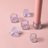 ℡✐ Furniture Leg Foot Protector Transparent Table and Chair Foot Cover Silicone Wear-resistant Cap Noise Reduction Protect Floor