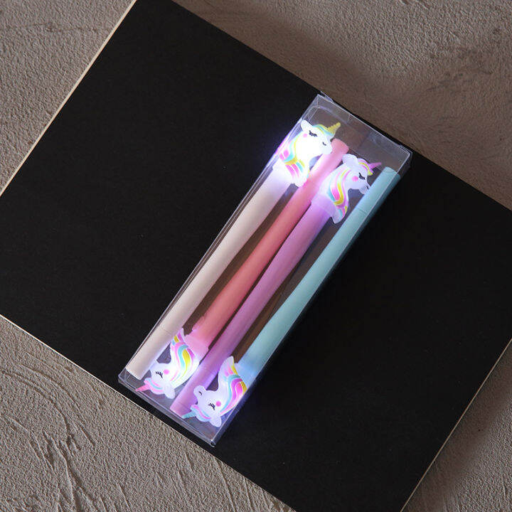 creative-boxed-4-piece-glow-pen-set-ชุดเครื่องเขียนปากกา