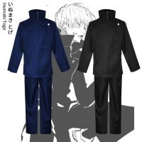 Anime Inumaki Toge Cosplay Jujutsu Kaisen Cosplay Costume School Uniform Top Pants Tattoo Inumaki Toge Wig Halloween Party Cos