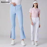 Azureway หญิงแยกกีฬา Sweatpant ผู้หญิง Slim Golf Flared กางเกงกลางแจ้งกางเกงยืดหยุ่นเทนนิสกางเกงกอล์ฟ Casual Sportswear