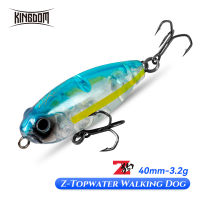 Kingdom Z-Dog เหยื่อตกปลาดินสอลอย40มม. 3.2G Stickbait Topwater Surface Walk The Dog Hard เหยื่อ Wobblers สำหรับ Bass Pike