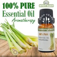 [10 mL.] Food Grade 100% Pure Essential Oil น้ำมันหอมระเหยตะไคร้บ้าน (Lemongrass) บริสุทธิ์ 100%ไม่ผสม (ไม่ใช่น้ำหอมหรือกลิ่นสังเคราะห์)