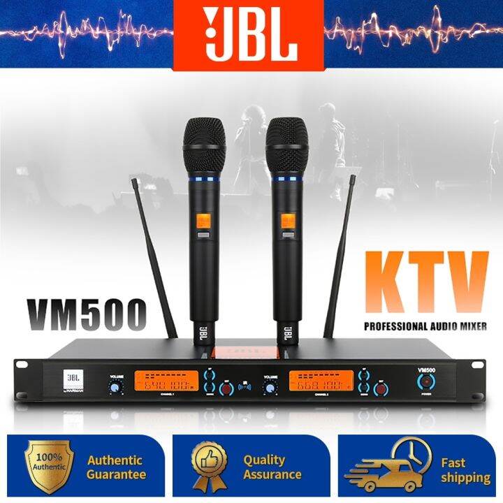 JBL/UHF Wireless Microphone System VM500/ Metal MIC for Videoke Karaoke
