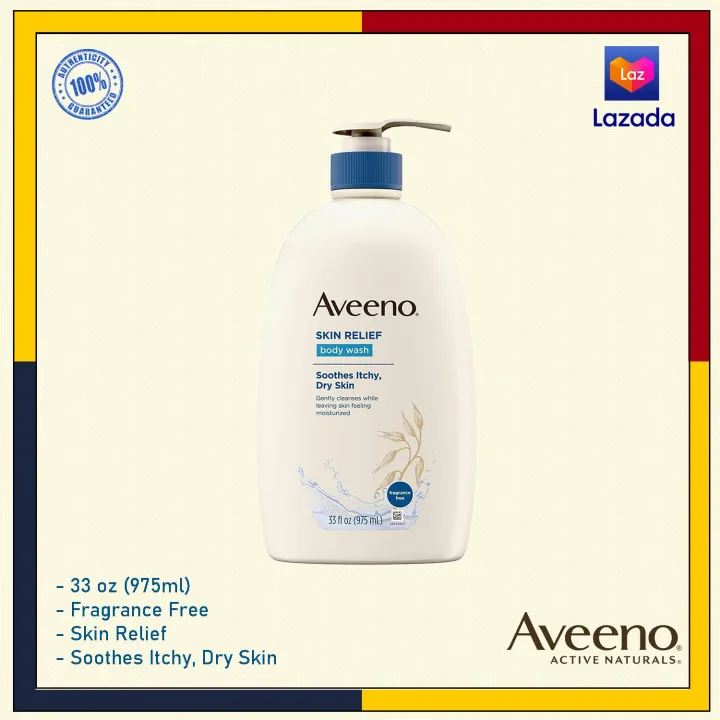 AVEENO Skin Relief Fragrance Free Body Wash, 33 Fl Oz (975ml) Lazada PH