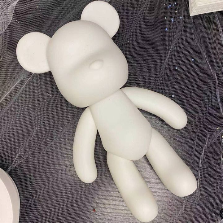 loose-หมีของเหลว-23cm-diy-bearbrick-ภาพวาดของเหลวหมีรุนแรง-tiktok-ของเล่นทำมือของตกแต่งบ้าน-ทาสีฟรี