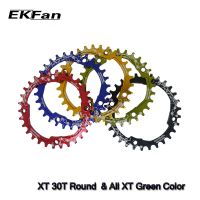 Ekfan จานจานจานหน้าวงกลมสำหรับจักรยานแคบกว้าง30T 32T 34T 36T จักรยาน Mtb ทรงวงรีโซ่จักรยาน