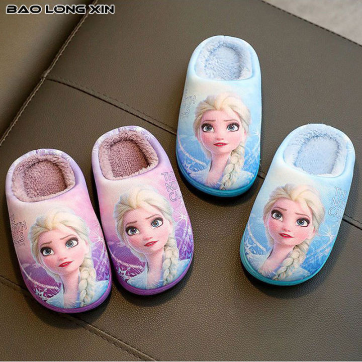 baolongxin-รองเท้าแตะผ้าฝ้ายกันลื่นสำหรับเด็กผู้หญิง-รองเท้าแตะอบอุ่นกันลื่นการ์ตูนเจ้าหญิงฤดูหนาว
