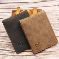 Retro Leather Men Wallets Short Coin Purse Wallet 2023 New Fashion Foldable Small Money Dollar Purses Wallets Credit Card Holder Wallets