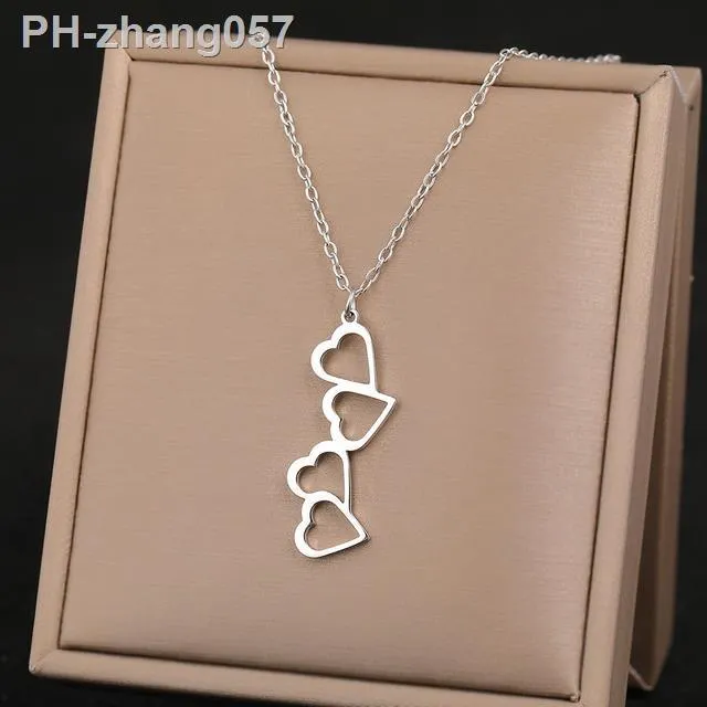 stainless-steel-necklaces-elegant-exquisite-heart-infinity-symbol-heartbeat-pendants-chain-trend-fine-necklace-for-women-jewelry