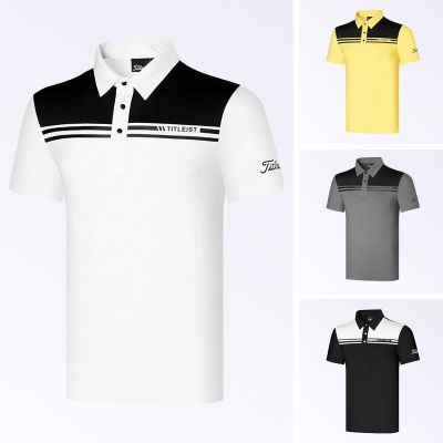 New golf short-sleeved clothing breathable comfortable quick-drying casual t-shirt jersey sports polo shirt all-match men G4 Le Coq DESCENNTE Titleist SOUTHCAPE W.ANGLE Master Bunny❀