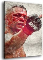 Mma Ufc Nate Diaz โปสเตอร์ภาพตกแต่งศิลปะบนผืนผ้าใบสำหรับติดกำแพงโปสเตอร์ห้องนั่งเล่นภาพวาดตกแต่งห้องนอน20 × 30inch50 × 75ซม