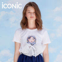 iCONiC WHITE DOLL Cosmonauts T-Shirt Collection #4485 เสื้อยืด พิมพ์ลาย ตกแต่ง POP UP 3 มิติ เสื้อผ้าผู้หญิง เสื้อยืดผู้หญิง เสื้อยืดแฟชั่น เสื้อสีขาว