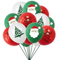 5pcs 12 Inch Christmas Balloons Latex Santa Claus Elk Balloons for Xmas Ornament Navidad New Year 2023 Home Party Decorations