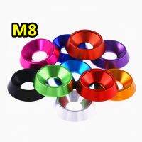 1Pcs M8 Aluminum Colorful Countersunk Umbrella Flat Head Screw Concave Conical Decorative Groove Washer Anodized Gasket Nails  Screws Fasteners