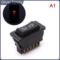 [Oliver Timmy] DPDT DC 12V 20A สวิตช์กระจกรถยนต์อเนกประสงค์5หมุดสีดำ