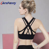 Sport Women Fitness Top Acefancy High Stretch Breathable Top Fitness Women Padded for Running T2209 Black Gym Tank Top Women